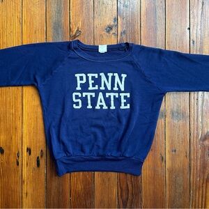 Vintage 70s Windjammer Penn State raglan pullover sweatshirt YL or Adult S-XS